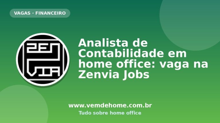 Analista de Contabilidade em home office: vaga na Zenvia Jobs