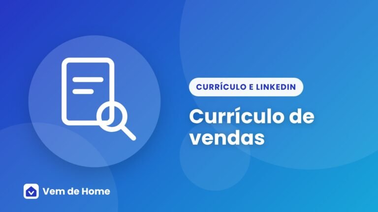Ilustração de capa sobre currículo de vendas