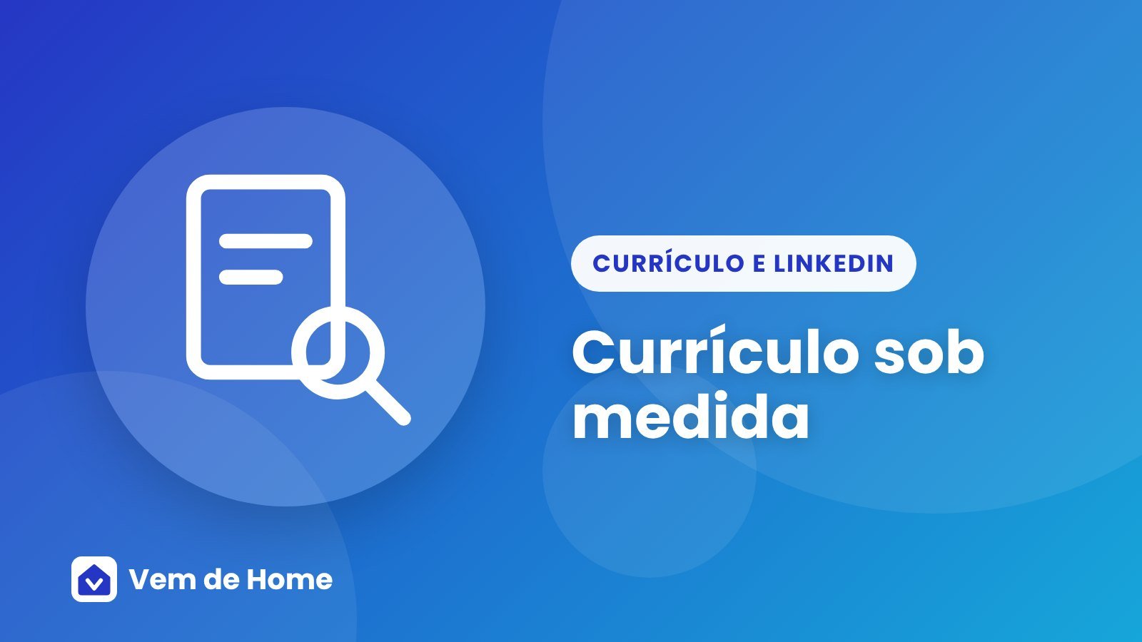 Ilustração de capa sobre currículo sob medida