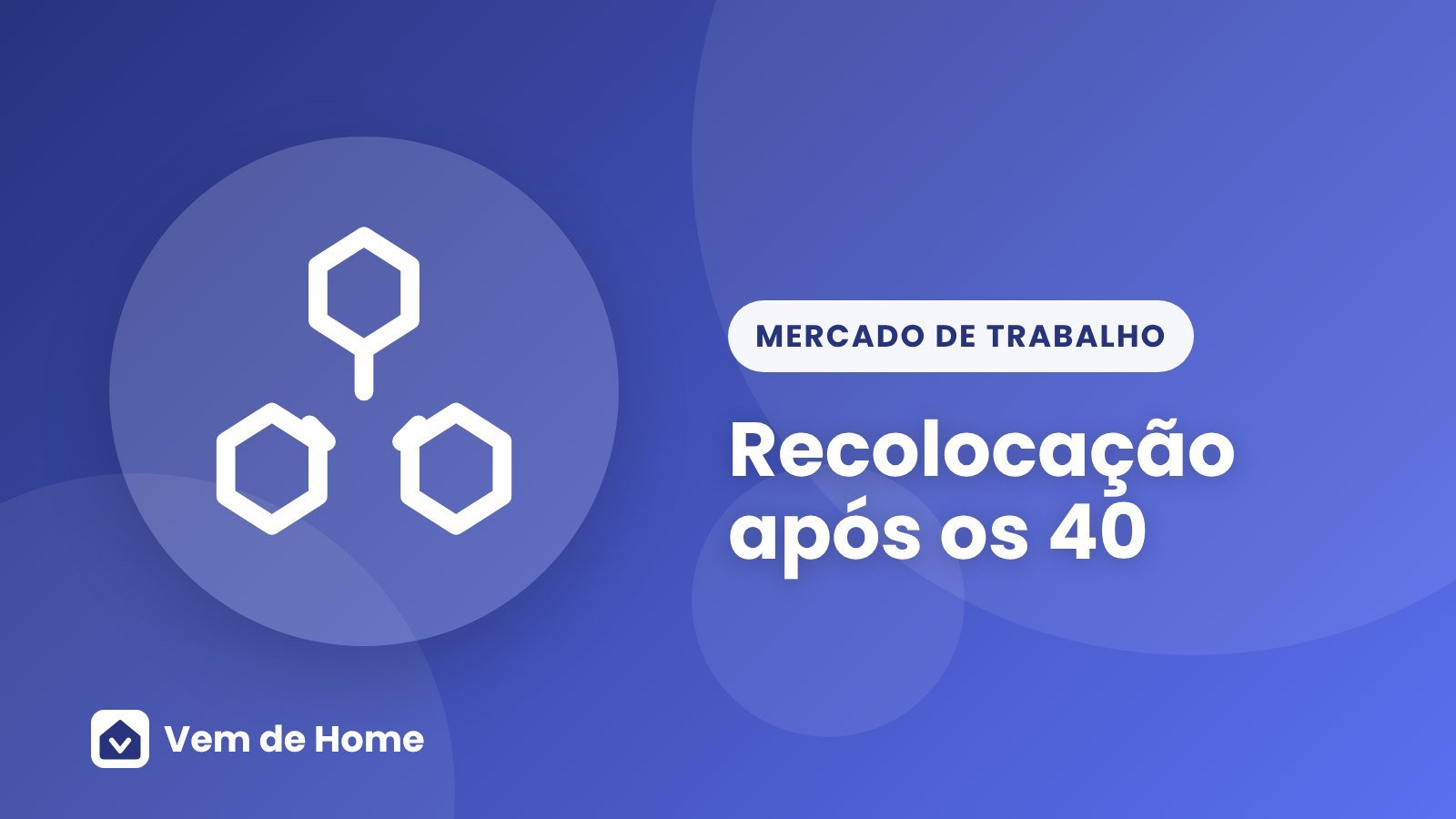 Ilustração de capa sobre recolocação após os 40