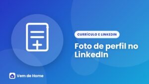 Ilustração de um perfil de LinkedIn com foto circular