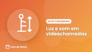 Ilustração de uma câmera com luz suave e microfone