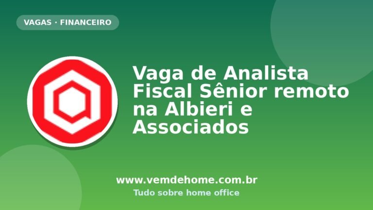 Vaga de Analista Fiscal Sênior remoto na Albieri e Associados