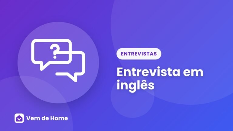 Ilustração de capa sobre entrevista em inglês