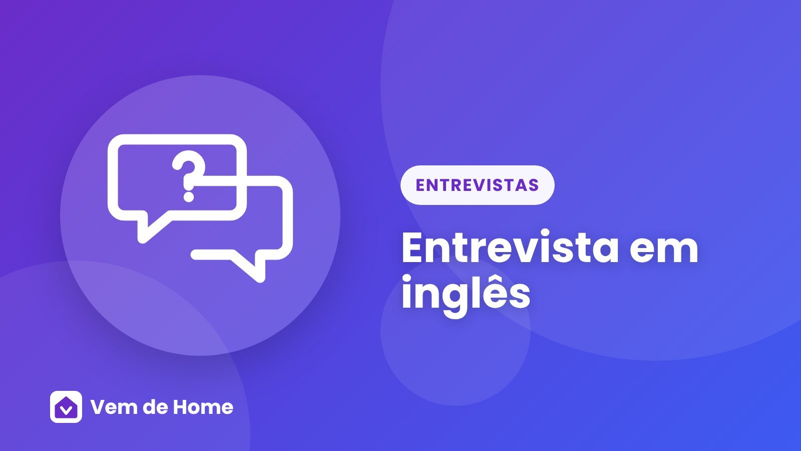 Ilustração de capa sobre entrevista em inglês
