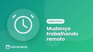 Ilustração de capa sobre mudança trabalhando remoto