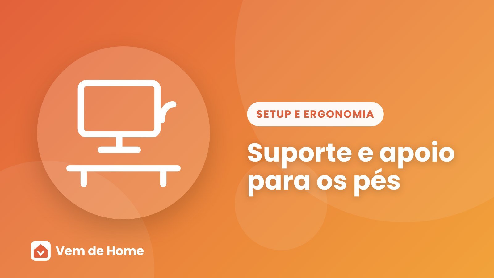 Ilustração de capa sobre suporte e apoio para os pés