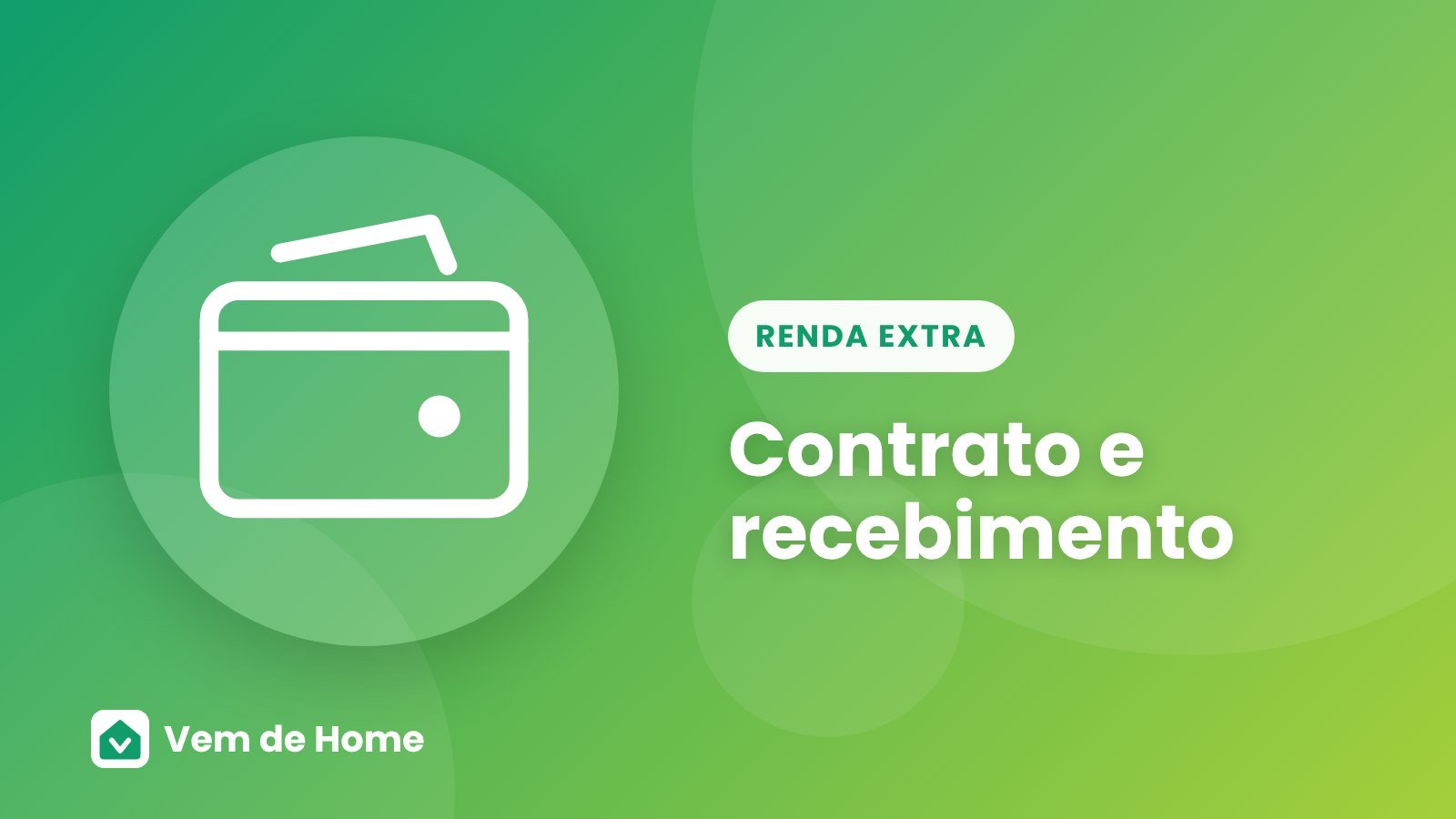 Ilustração de capa sobre contrato e recebimento