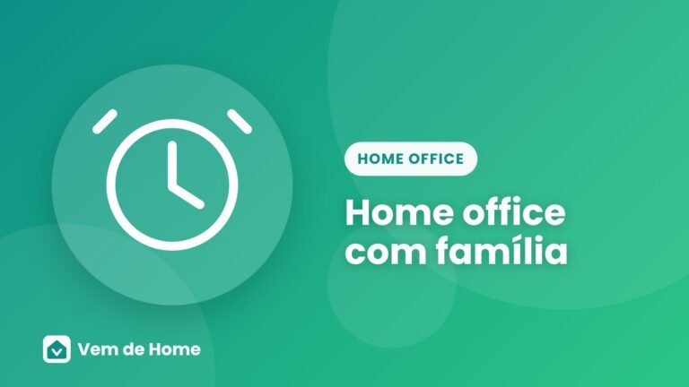 Ilustração de uma casa com mesa de trabalho e brinquedos