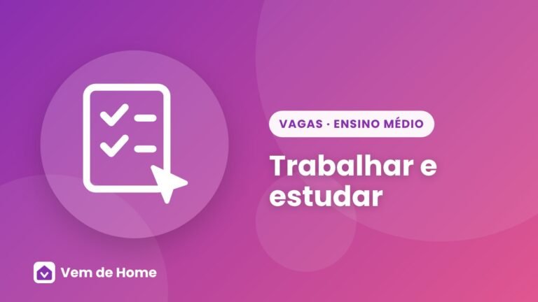 Ilustração de capa sobre trabalhar e estudar