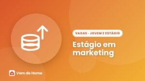 Ilustração de capa sobre estágio em marketing