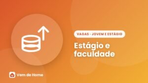 Ilustração de capa sobre estágio e faculdade