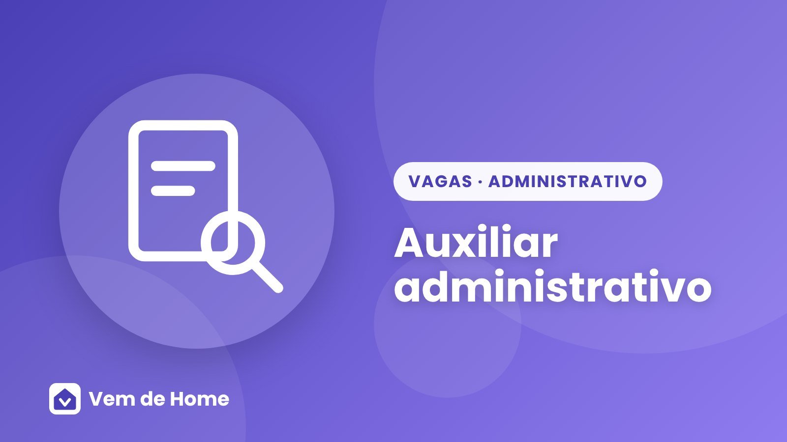 Ilustração de capa sobre auxiliar administrativo
